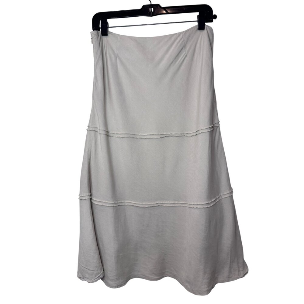 Reitmans grey maxi-length A-line skirt size L